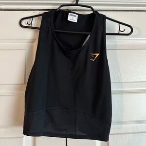 Gymshark Black and Orange Tank Top